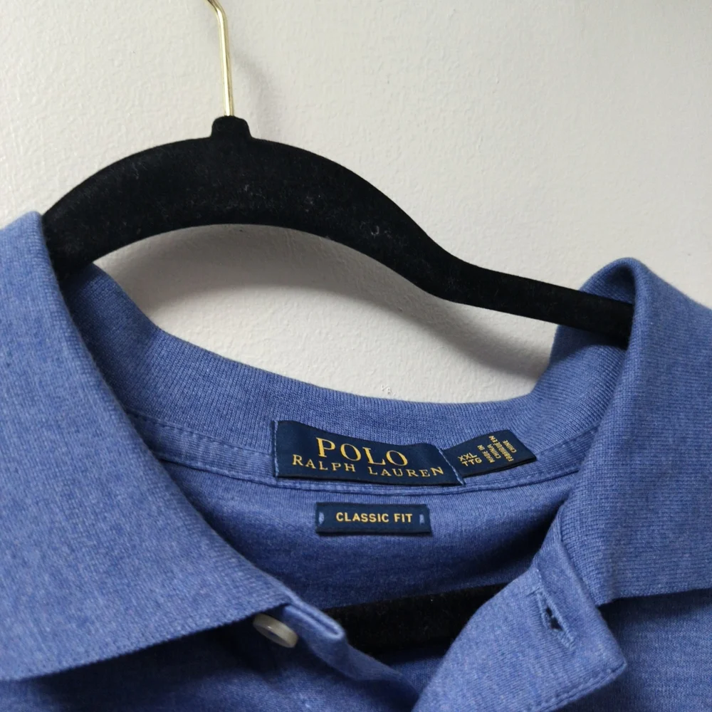 Men's Denim Blue Ralph Lauren Polo Shirt XXL